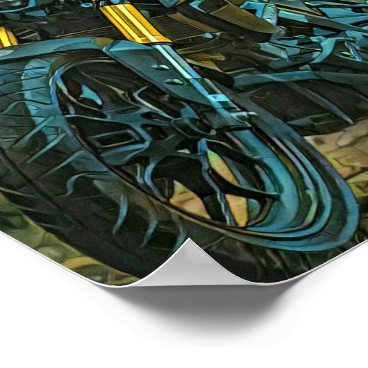 Motorradgeschenk Poster (Ecke)