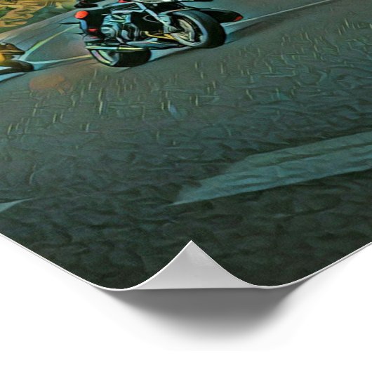 Motorradgeschenk Poster (Ecke)