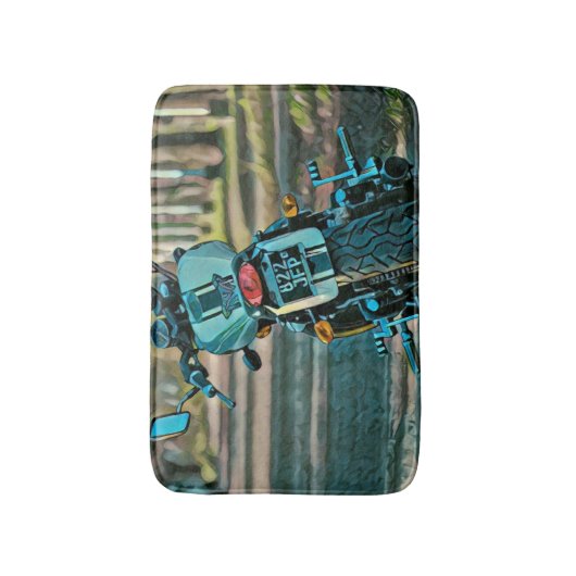 Motorradgeschenke Badematte (Vorderseite Vertikal)