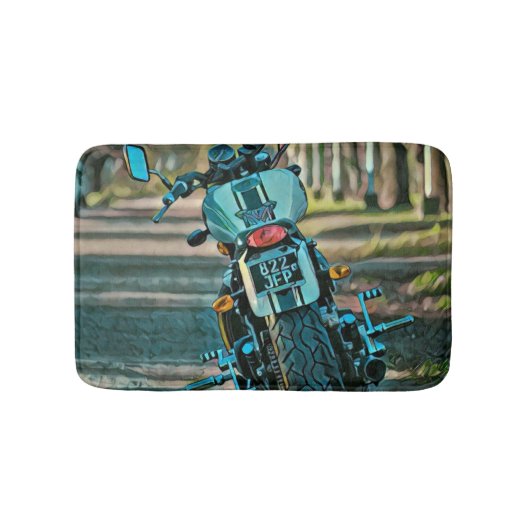 Motorradgeschenke Badematte (Vorderseite)