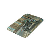 Motorradgeschenke Badematte (Schrägansicht)