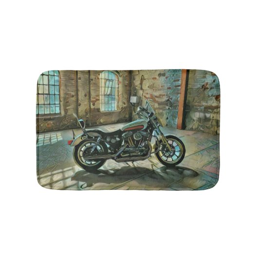 Motorradgeschenke Badematte (Vorderseite)