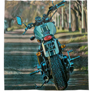 Motorradgeschenke Duschvorhang