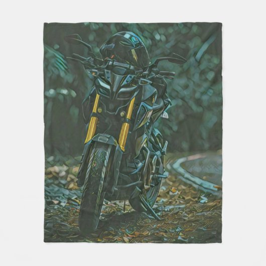 Motorradgeschenke Fleecedecke (Vorderseite)