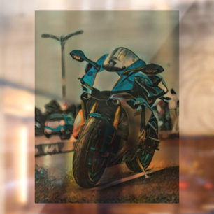 Motorradgeschenke für ihn fensteraufkleber