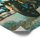 Motorradgeschenke für ihn poster (Ecke)