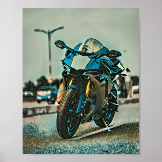 Motorradgeschenke für ihn poster (Vorne)