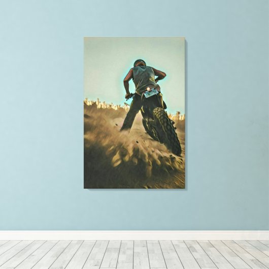 Motorradgeschenke für Papa Leinwanddruck (Insitu (Holzboden))