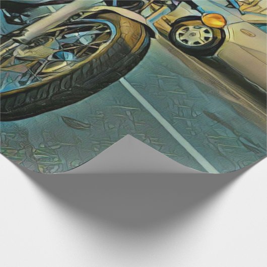 Motorradgeschenke Geschenkpapier (Ecke)