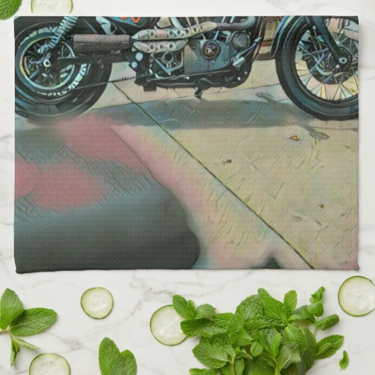 Motorradgeschenke Geschirrtuch (Gefaltet)