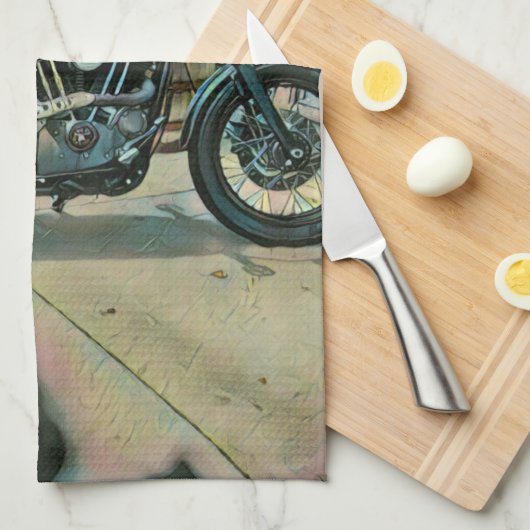 Motorradgeschenke Geschirrtuch (Viertel Falte)
