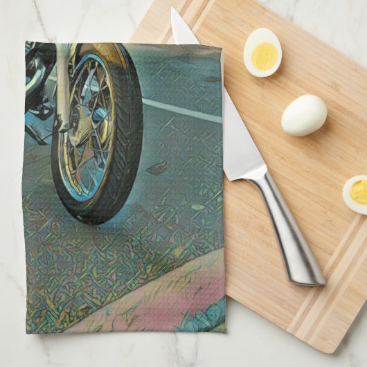 Motorradgeschenke Geschirrtuch (Viertel Falte)