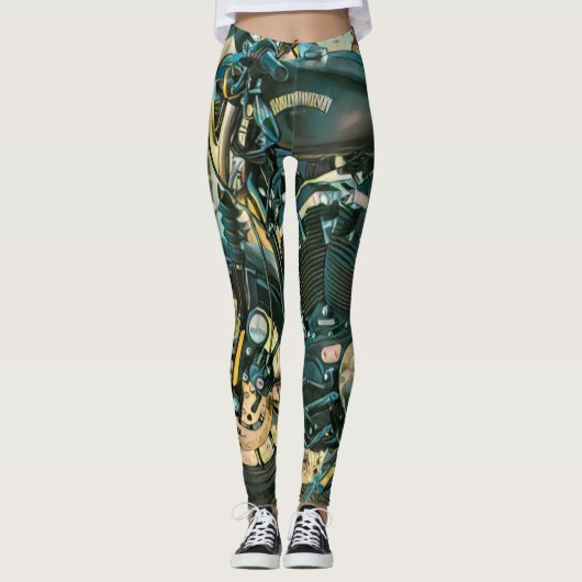 Motorradgeschenke Leggings (Vorderseite)