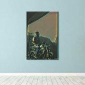 Motorradgeschenke Leinwanddruck (Insitu (Holzboden))