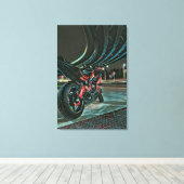 Motorradgeschenke Leinwanddruck (Insitu (Holzboden))