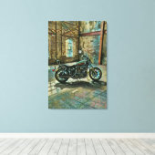 Motorradgeschenke Leinwanddruck (Insitu (Holzboden))