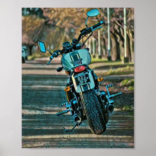 Motorradgeschenke Poster (Vorne)