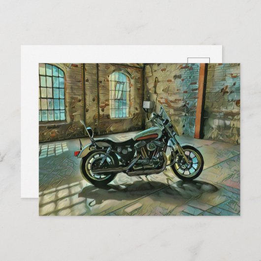 Motorradgeschenke Postkarte (Vorne/Hinten)