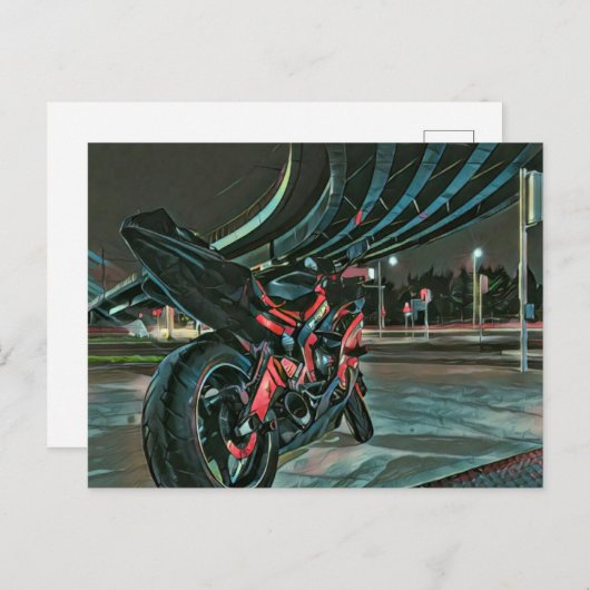 Motorradgeschenke Postkarte (Vorne/Hinten)