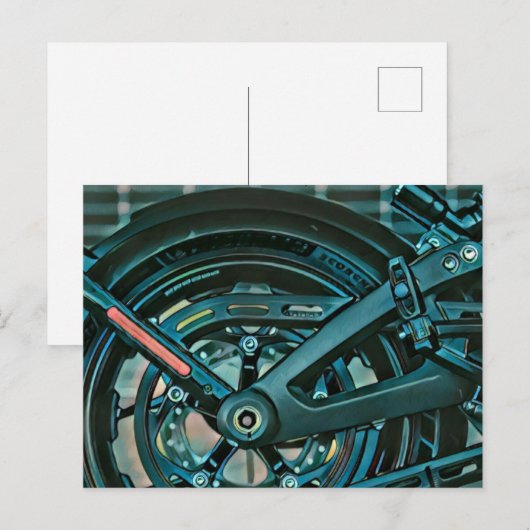 Motorradgeschenke Postkarte (Vorne/Hinten)