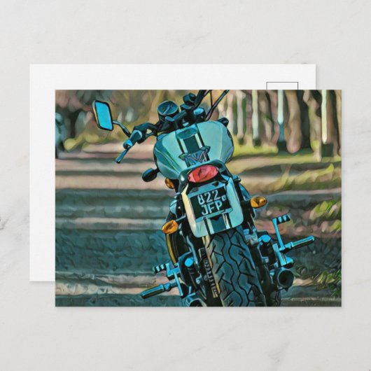 Motorradgeschenke Postkarte (Vorne/Hinten)