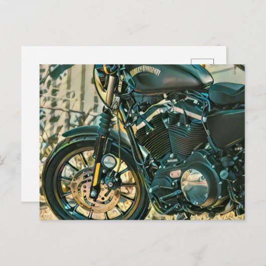 Motorradgeschenke Postkarte (Vorne/Hinten)