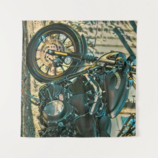 Motorradgeschenke Wandteppich (Vorderseite (Horizontal))