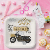 Motorradgold und -cremepapier pappteller (Party)