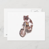 Motorradhamster-Postkarte Postkarte (Vorne/Hinten)