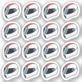 Motorradhelm Moto Racer Sportdoodplaner Aufkleber (Vorderseite)
