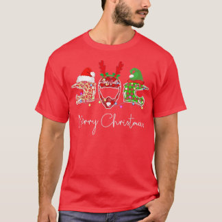Motorradhelme Frohe Weihnachtsbeleuchtung Tree Rei T-Shirt