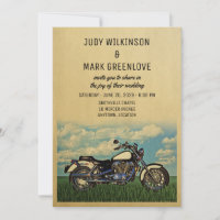 Motorradhochzeit Einladung Vintages Fahrrad-Party
