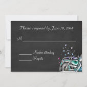 Motorradhochzeit RSVP mit Mason Jar Einladung (Rückseite)