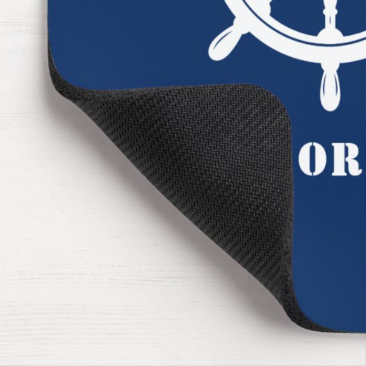 Motorradhütte und Ihr Boot oder Name Marine Mousepad (Ecke)