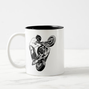 Motorradkaffee-Tasse Zweifarbige Tasse