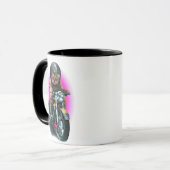 Motorradkatze Tasse (Vorderseite Links)