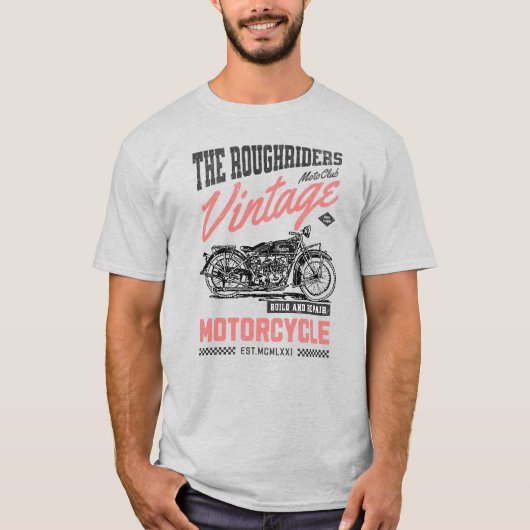 Motorradklub Roughriders T - Shirt (Vorderseite)