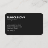 Motorradklub Visitenkarte (Rückseite)