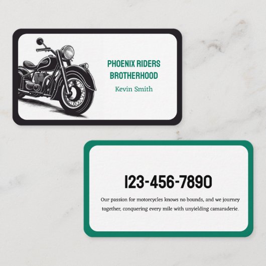 Motorradklub Visitenkarte (Vorne/Hinten)
