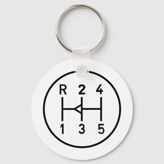 Motorradknopf, Schaltmuster Schlüsselanhänger (Vorderseite)