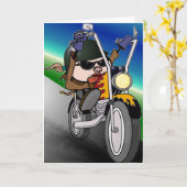 Motorradlady Karte (Gelbe Blume)