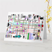 Motorradlenkdiagramm. Karte (Gelbe Blume)