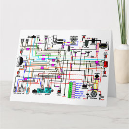 Motorradlenkdiagramm. Karte