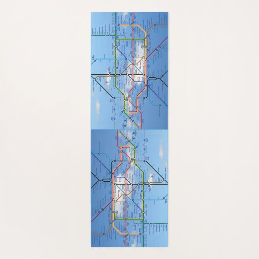 Motorradlenkdiagramm. Yogamatte (Rückseite)