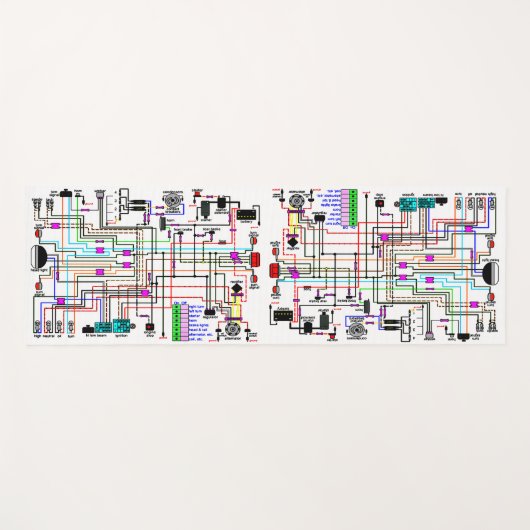 Motorradlenkdiagramm. Yogamatte (Vorderseite (Horizontal))