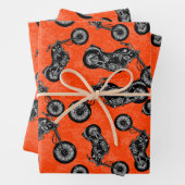 Motorradliebhaber Fahrrad Männer Schwarz-weißes Mu Geschenkpapier Set (Beispiel)