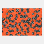 Motorradliebhaber Fahrrad Männer Schwarz-weißes Mu Geschenkpapier Set (Vorderseite)