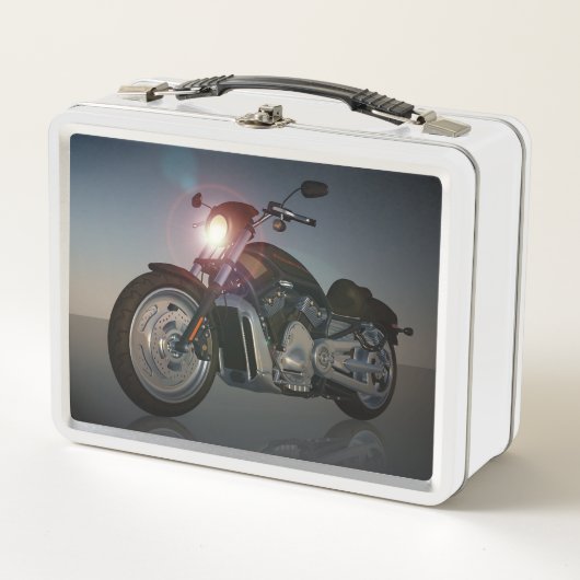 Motorradlunchbox Metall Brotdose (Vorderseite)