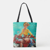 Motorradmädchen von 1950 von Gil Elvgren Tasche (Rückseite)
