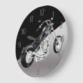 Motorradmauer Große Wanduhr (Winkel)